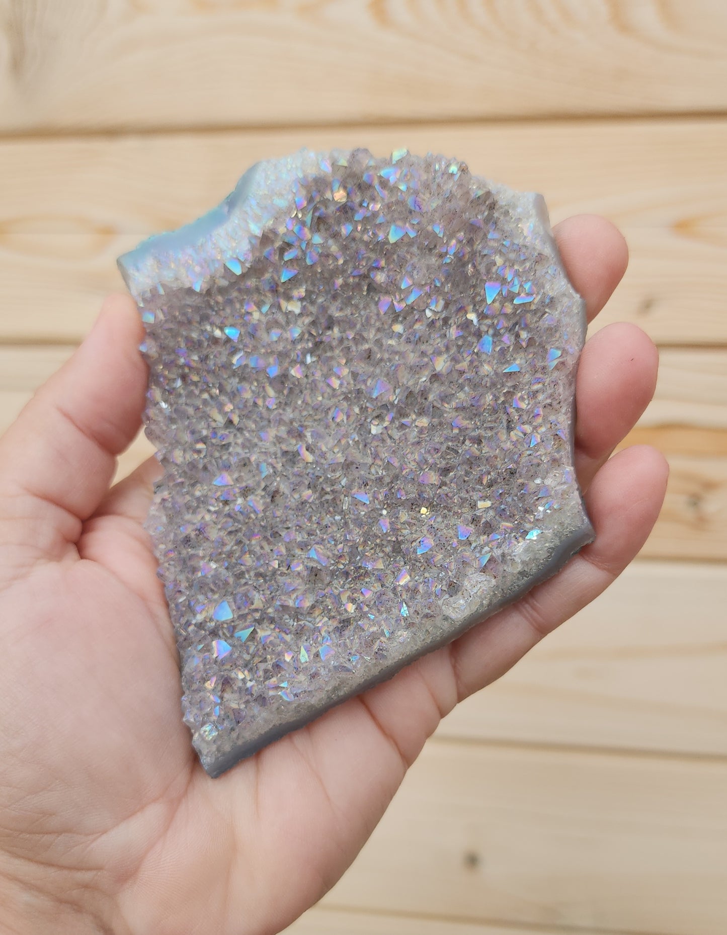 Tanzine Aura Amethyst Cluster
