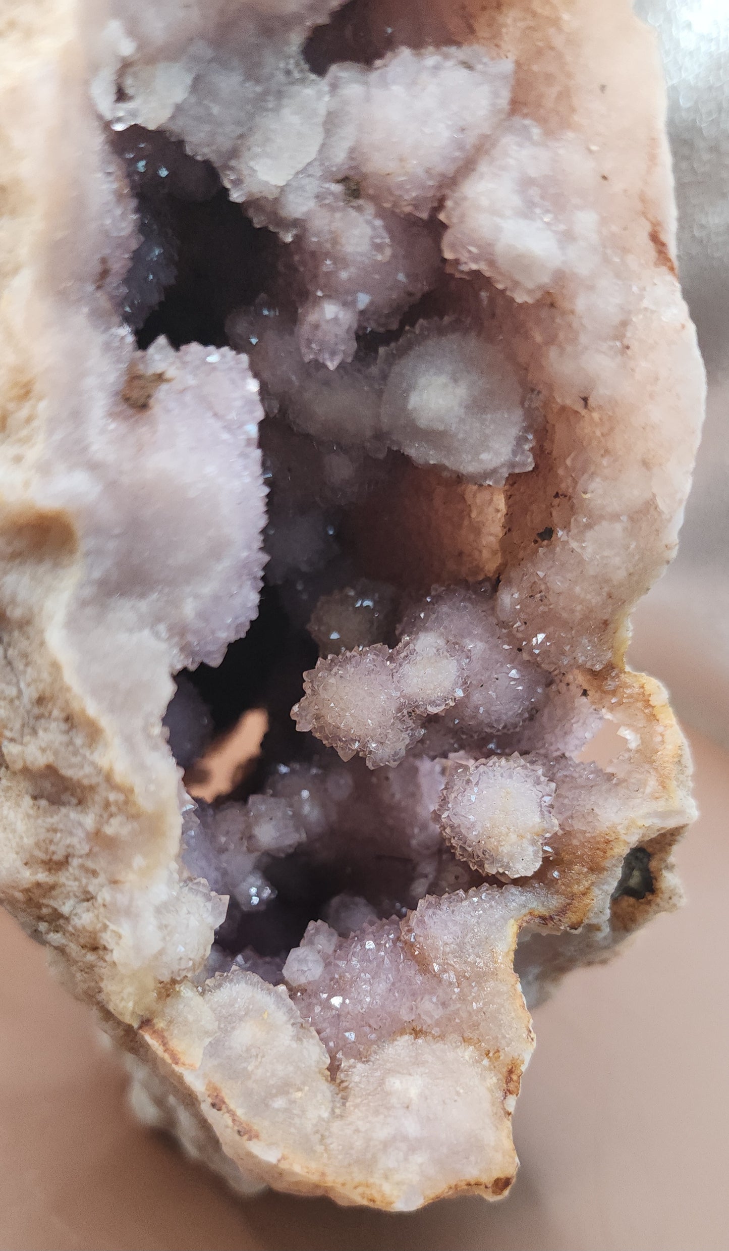 Pink Amethyst Flower Agate Specimen Geode
