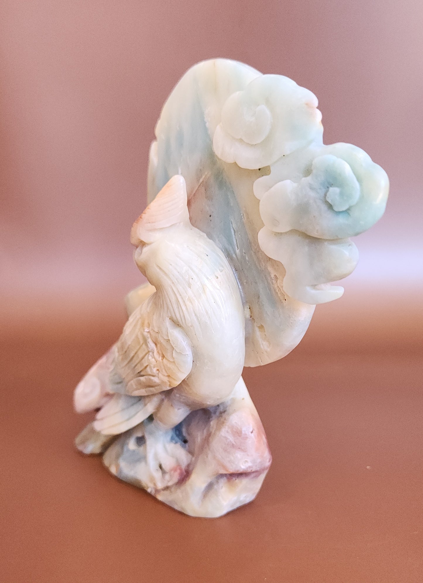 Hand Carved Amazonite Parrot