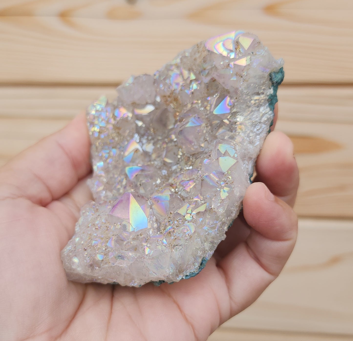 Tanzine Aura Amethyst Cluster