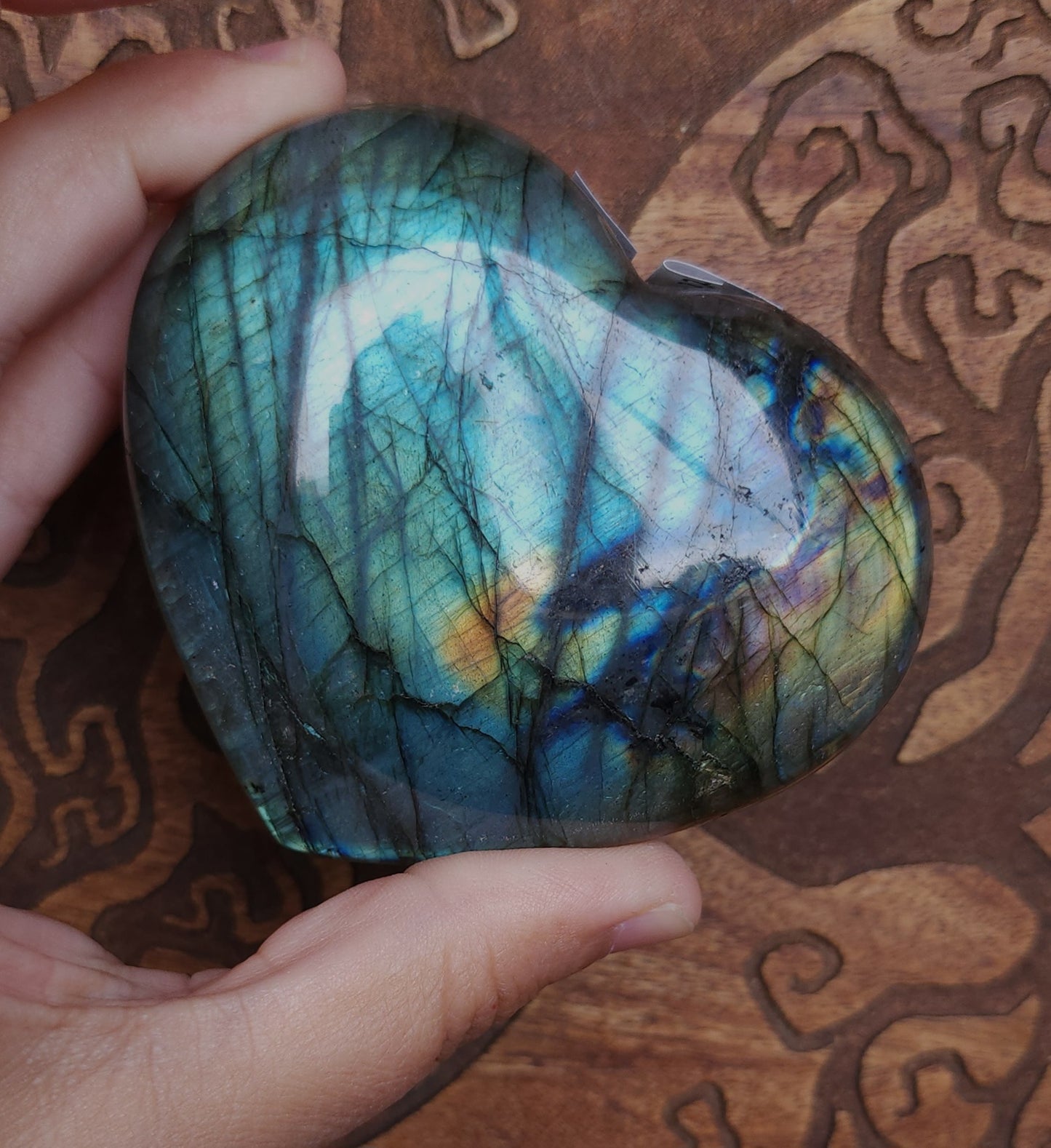 Labradorite Heart