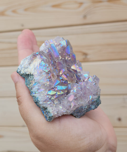Tanzine Aura Amethyst Cluster