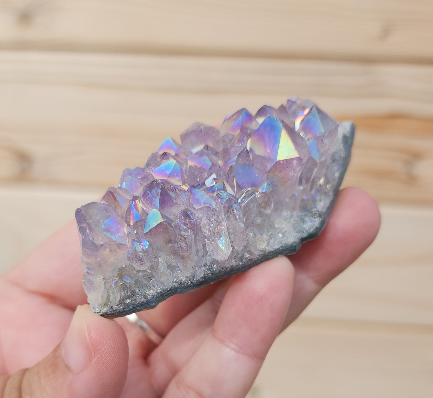 Tanzine Aura Amethyst Cluster