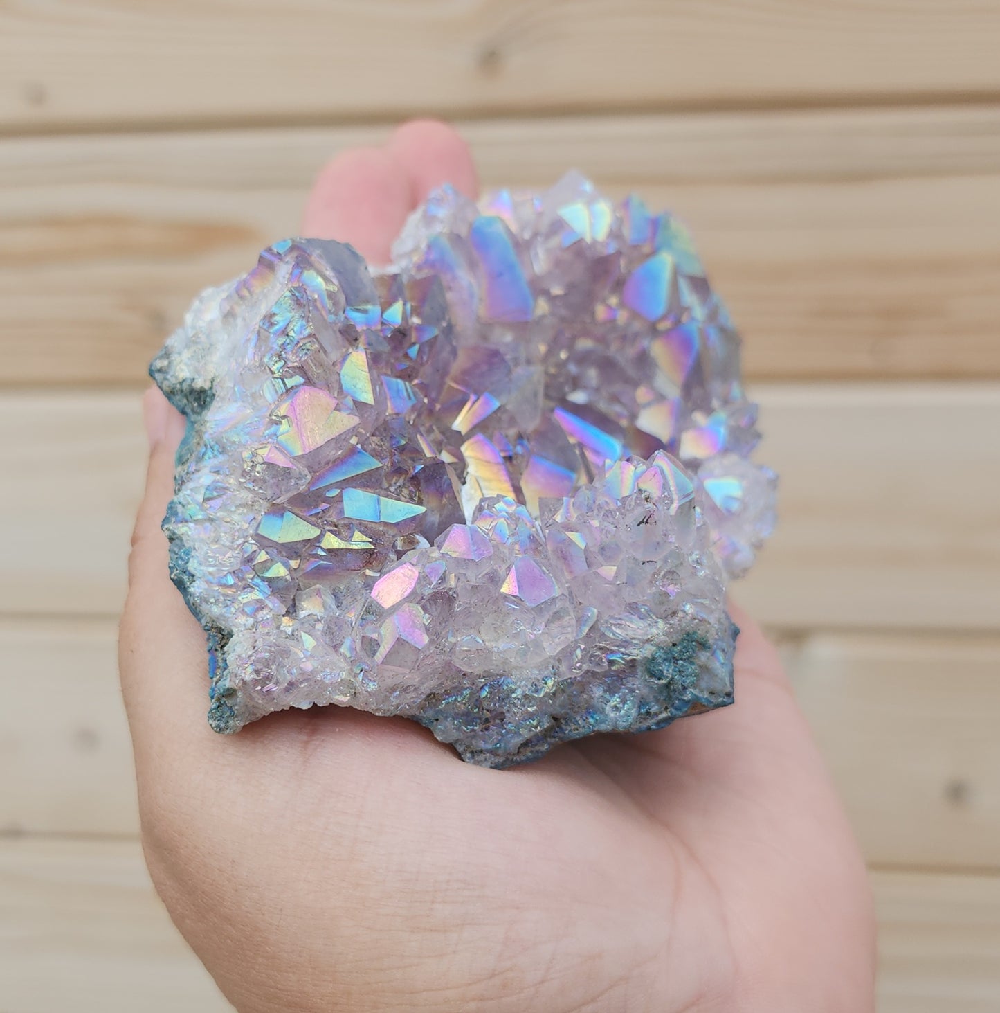 Tanzine Aura Amethyst Cluster