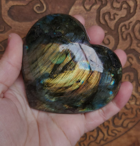 Labradorite Heart