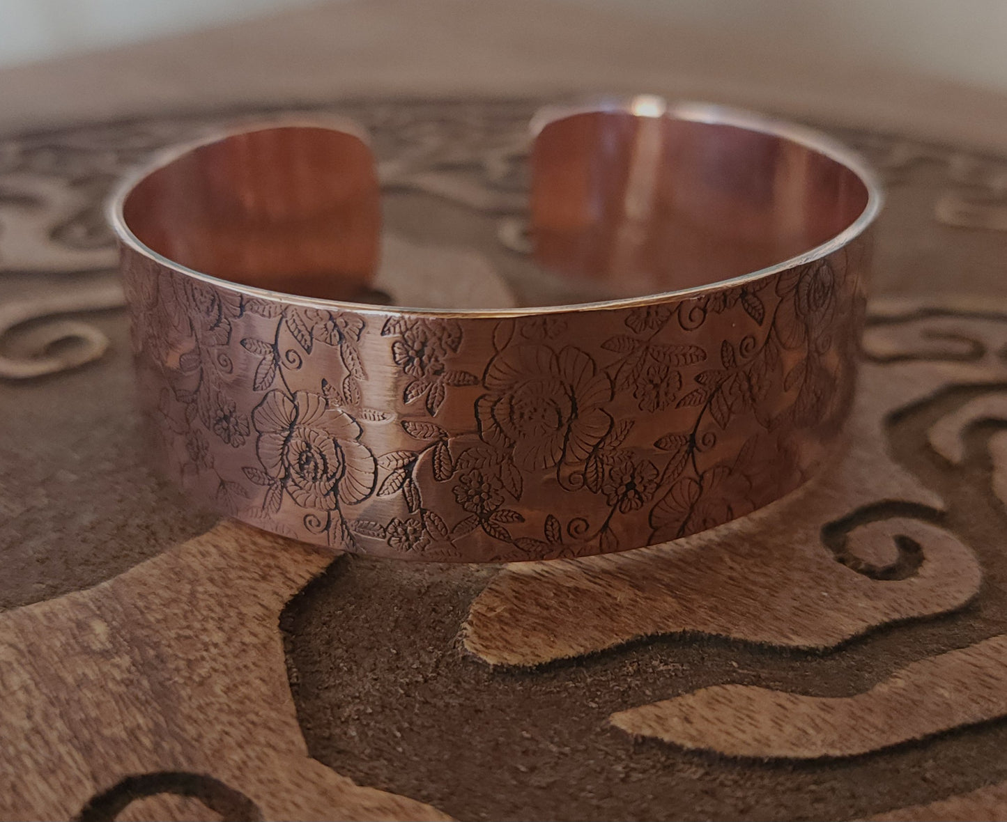 "Rosie" Copper Cuff Bracelet - Narrow