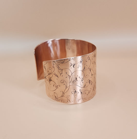 "Elven" Extra Wide Copper Cuff