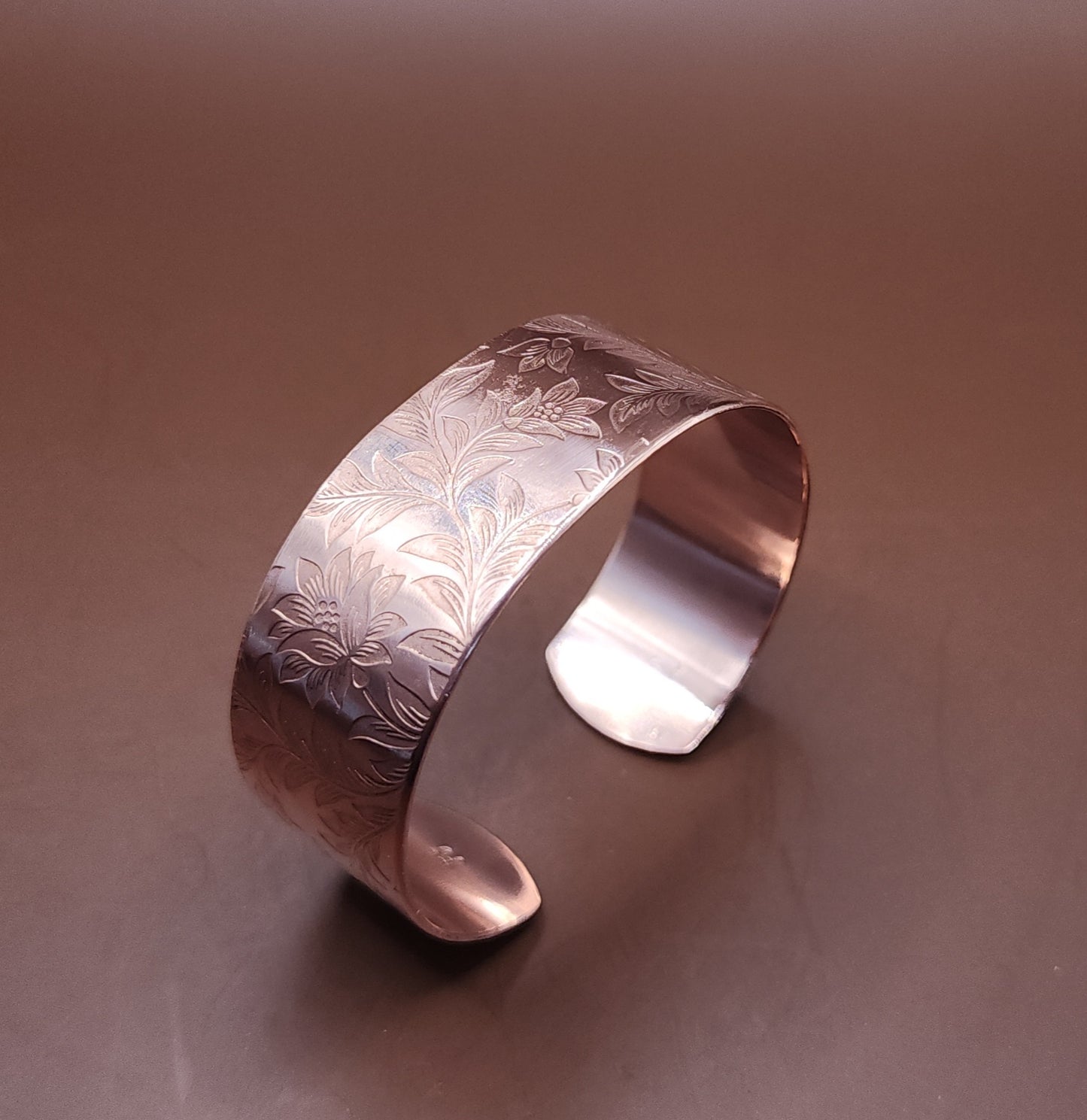 "Enchanted Floral" Copper Cuff Bracelet