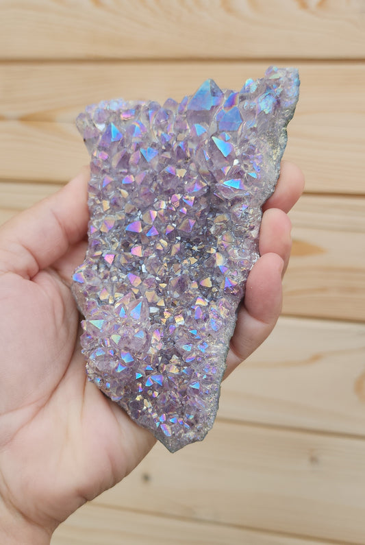 Tanzine Aura Amethyst Cluster