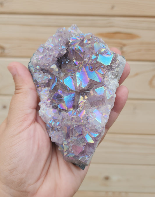 Tanzine Aura Amethyst Cluster