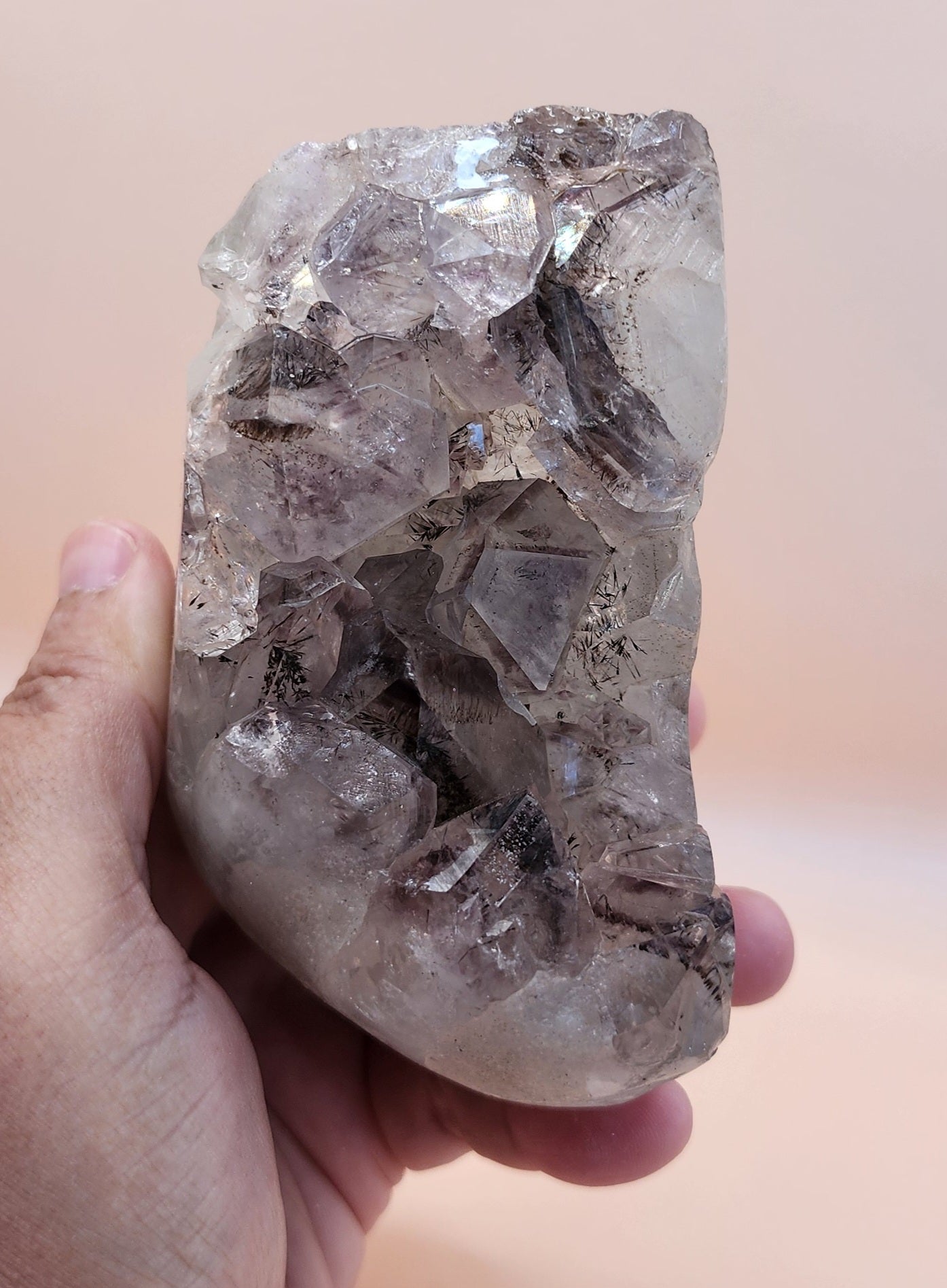 Amethyst Cluster with Goethite