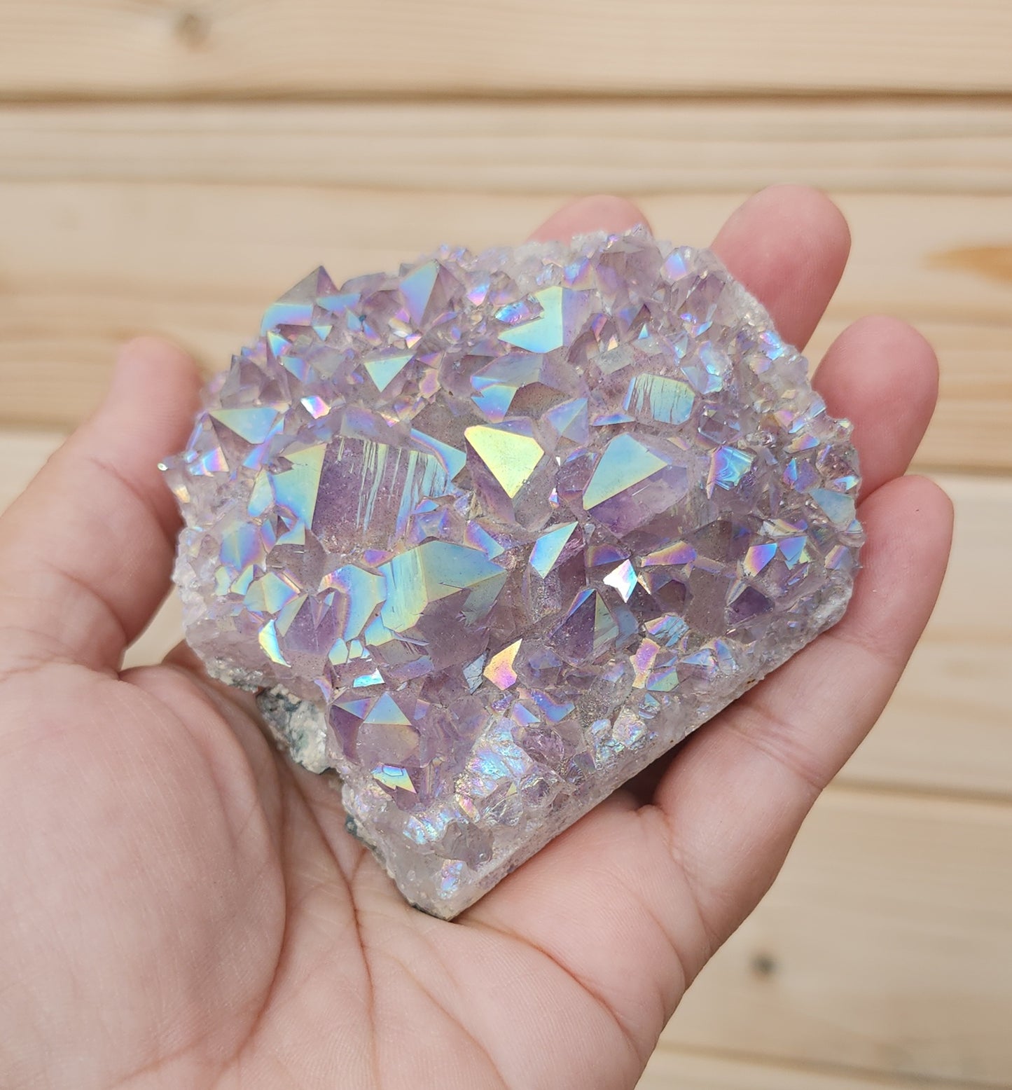 Tanzine Aura Amethyst Cluster