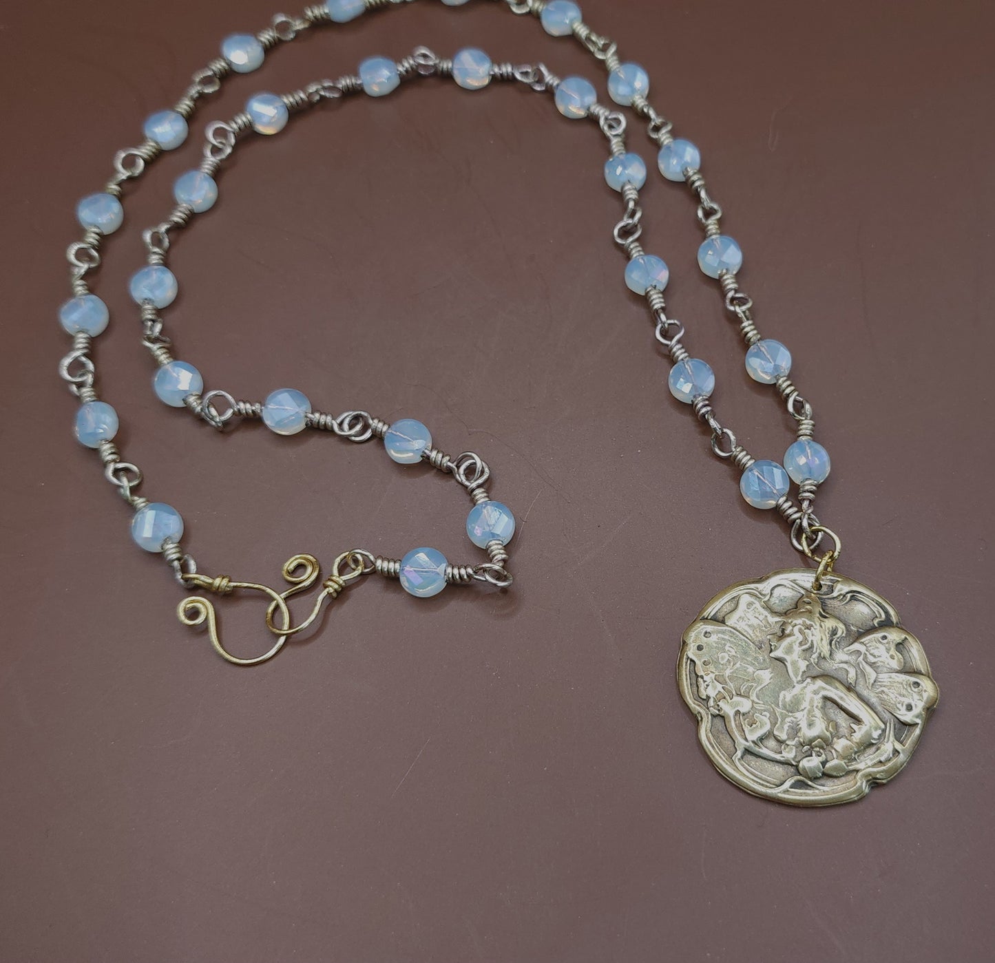 Titania - One of a Kind Brass & Glass Necklace