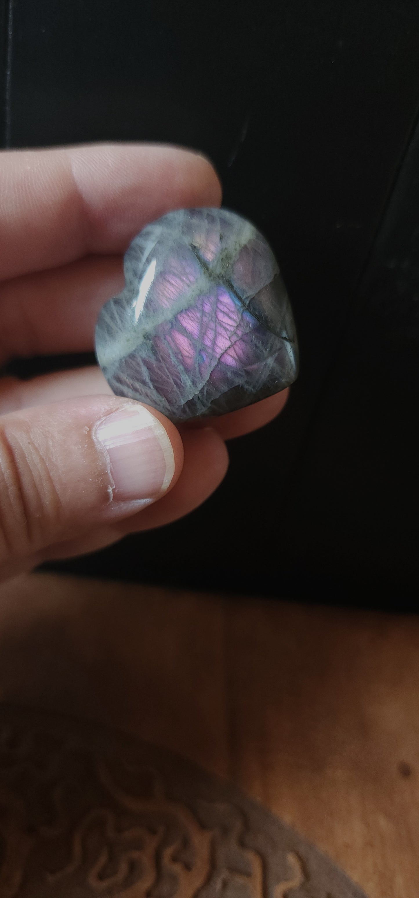 Purple Labradorite Heart - Random