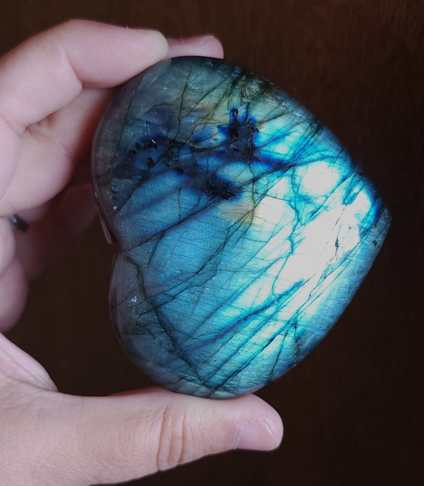 Labradorite Heart