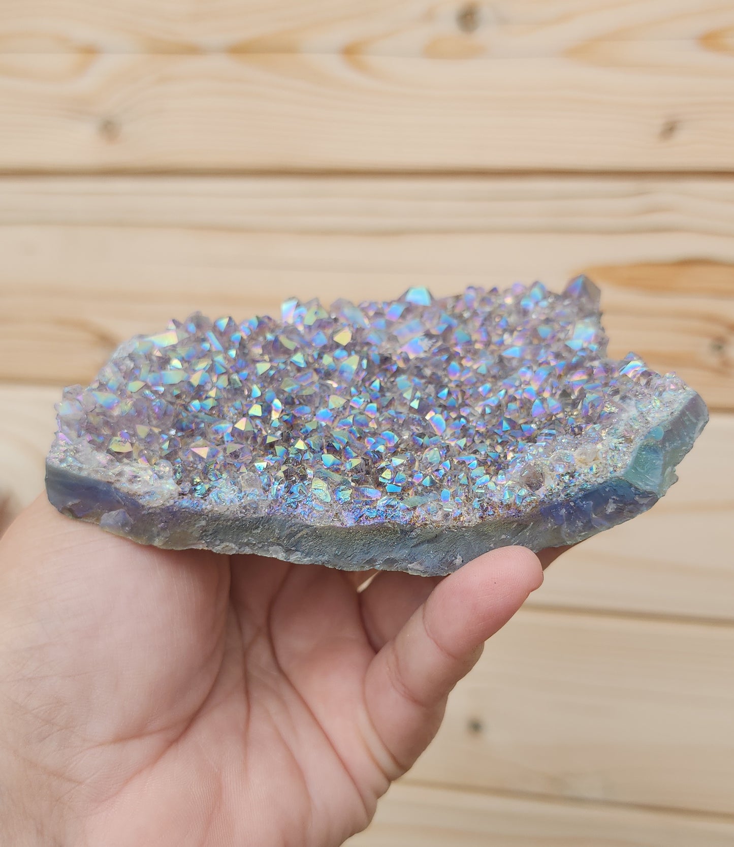 Tanzine Aura Amethyst Cluster