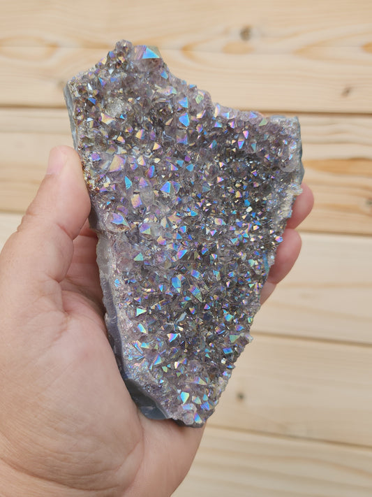 Tanzine Aura Amethyst Cluster