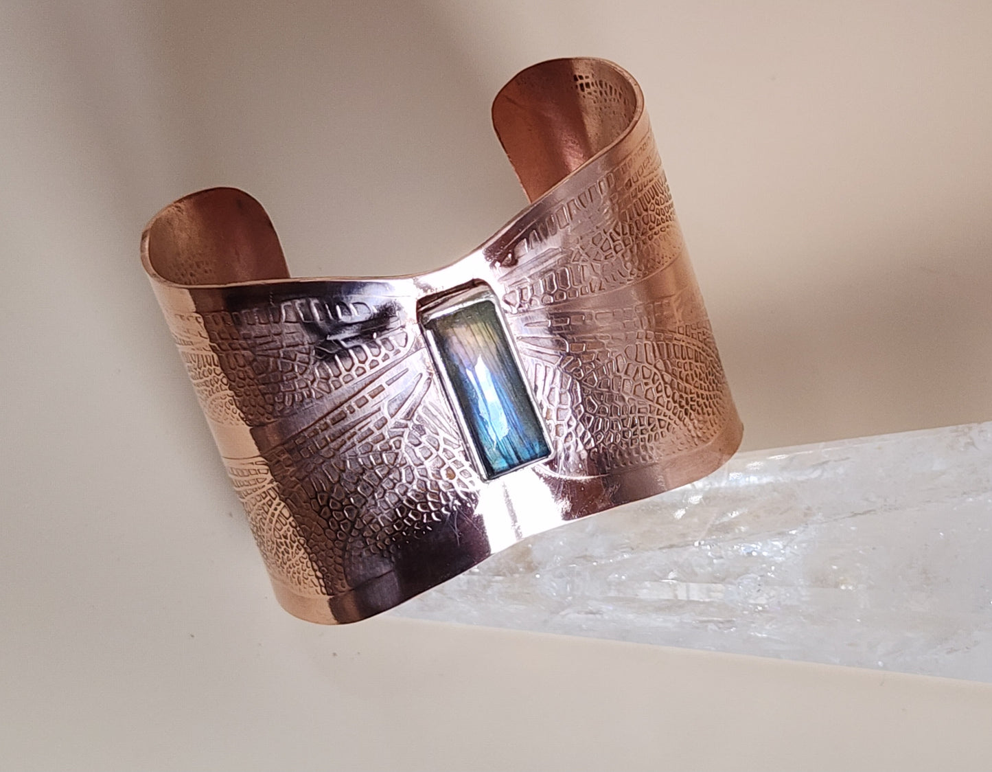 Dragonfly Copper Cuff Bracelet