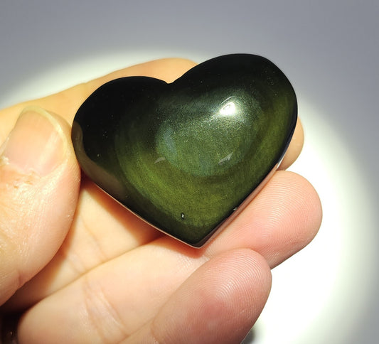 Rainbow Obsidian Heart