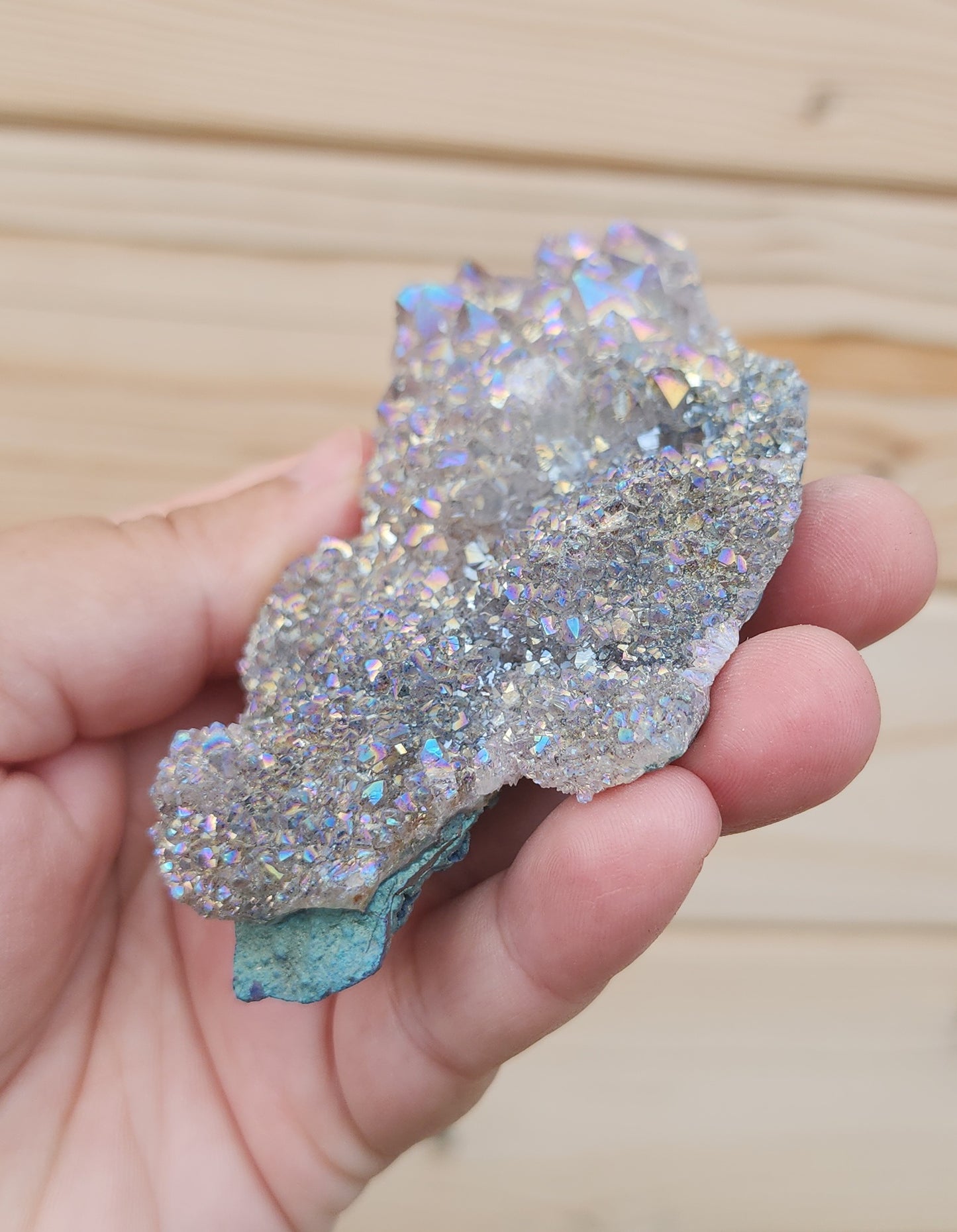 Tanzine Aura Amethyst Cluster