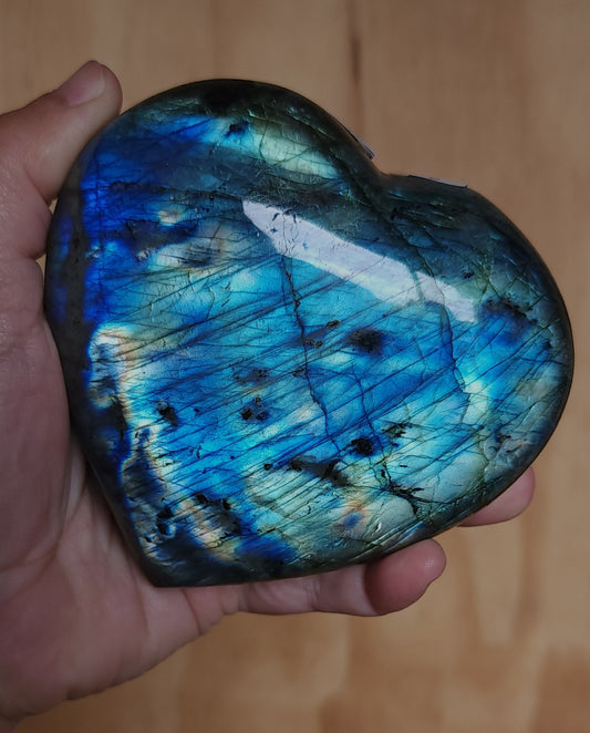 Labradorite Heart