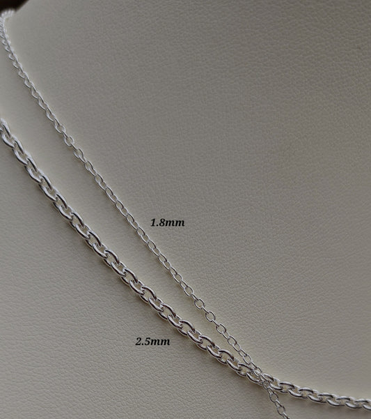 2.5mm Sterling Silver Cable Chain