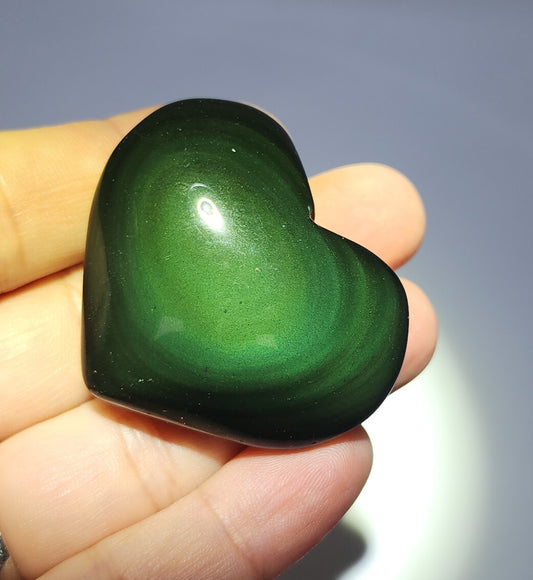 Rainbow Obsidian Heart