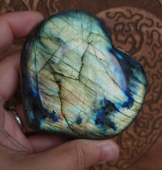 Labradorite Heart