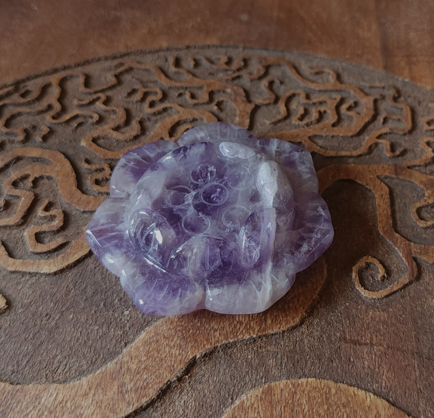 Amethyst & Smoky Quartz Lotus