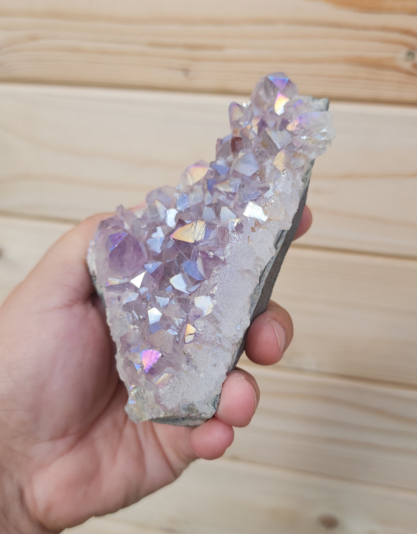 Tanzine Aura Amethyst Cluster