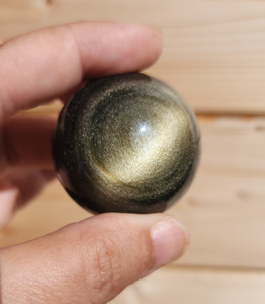 Gold Sheen Obsidian Sphere 4cm