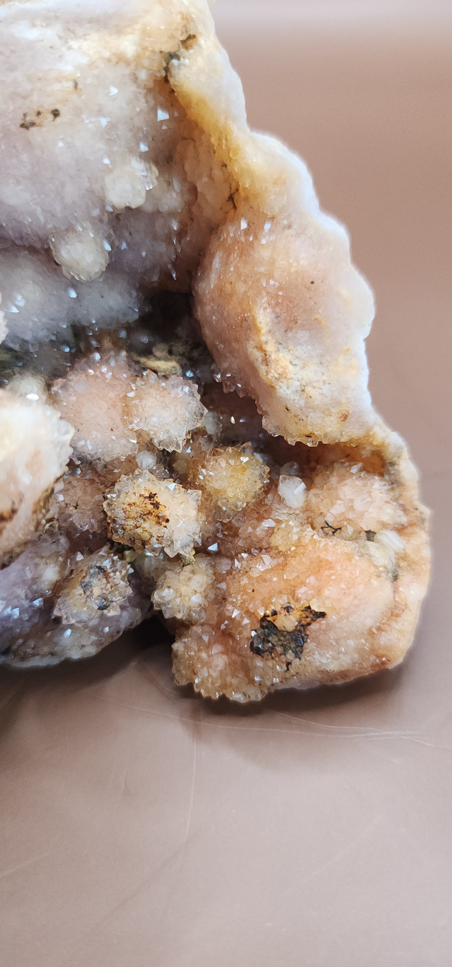Pink Amethyst Flower Agate Specimen Geode