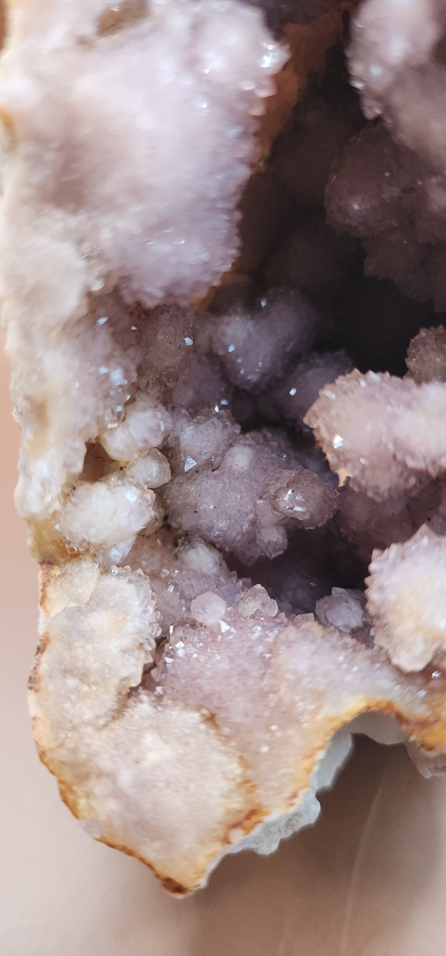 Pink Amethyst Flower Agate Specimen Geode