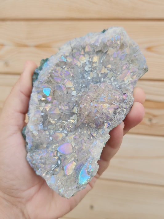 Tanzine Aura Amethyst Cluster