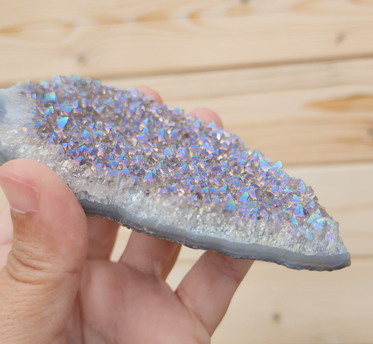 Tanzine Aura Amethyst Cluster