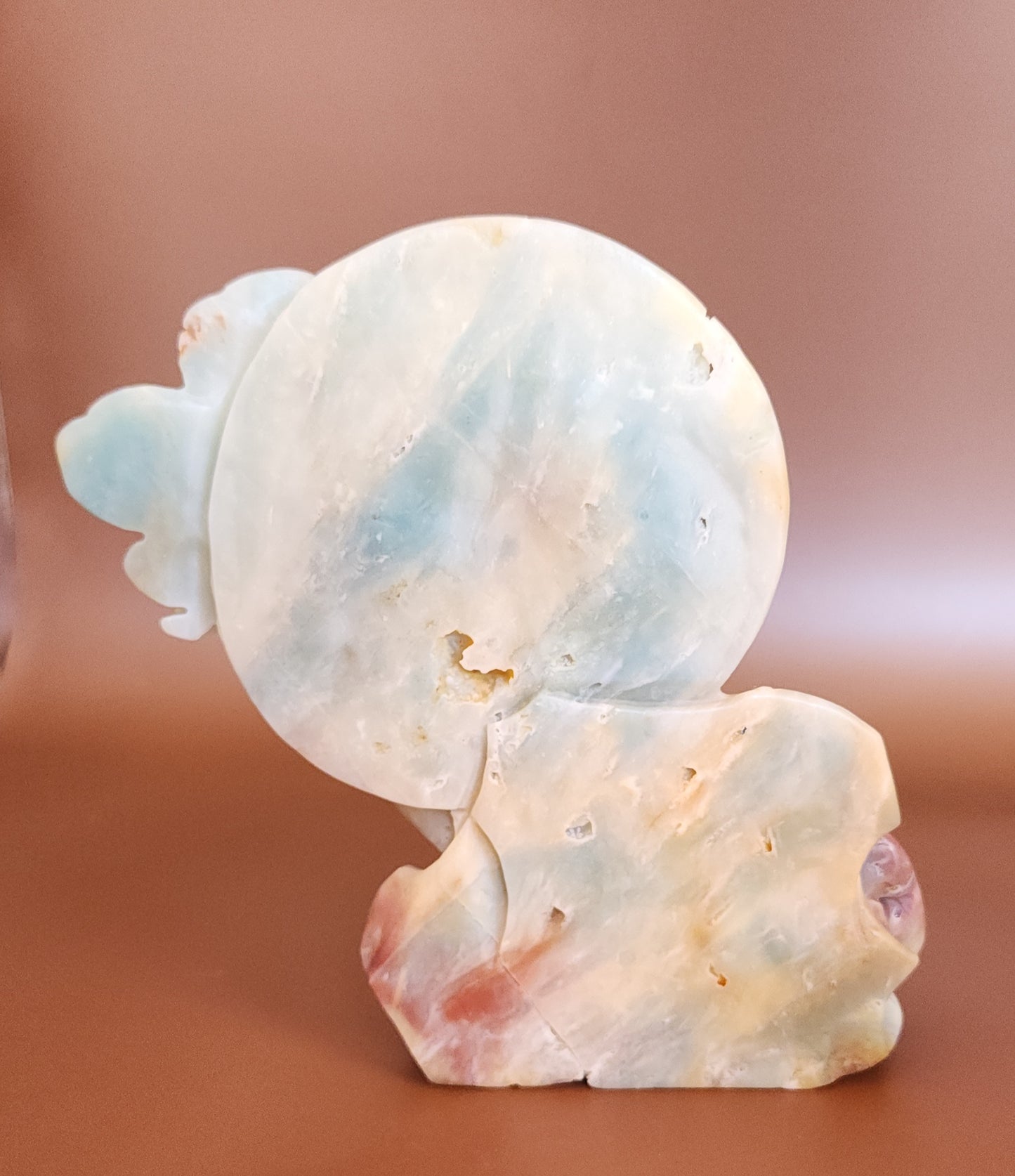 Hand Carved Amazonite Parrot
