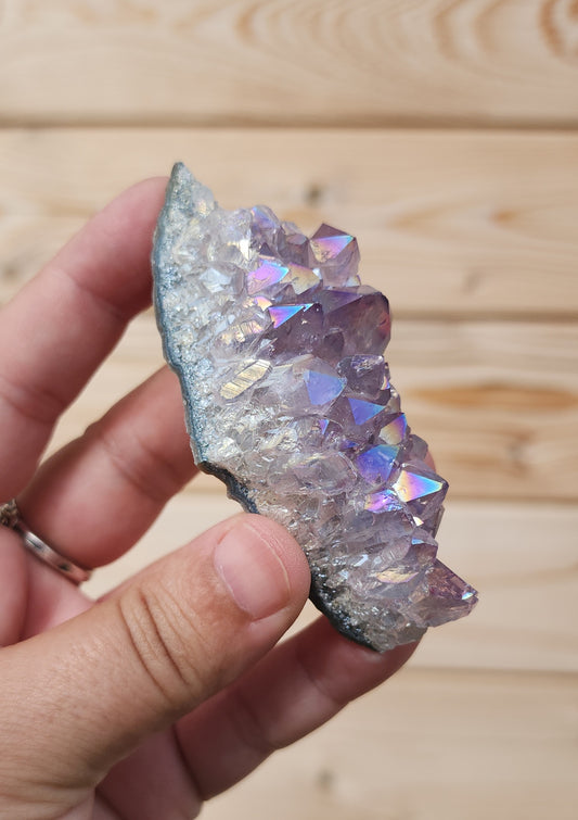 Tanzine Aura Amethyst Cluster