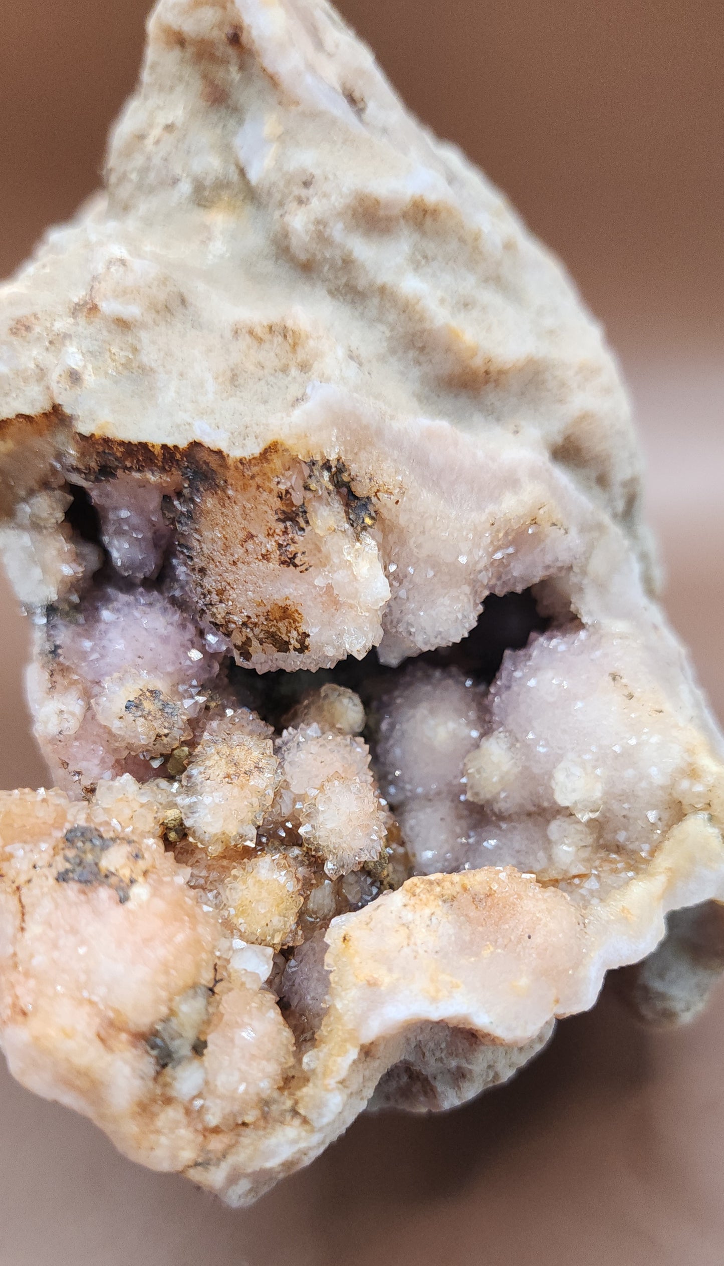 Pink Amethyst Flower Agate Specimen Geode