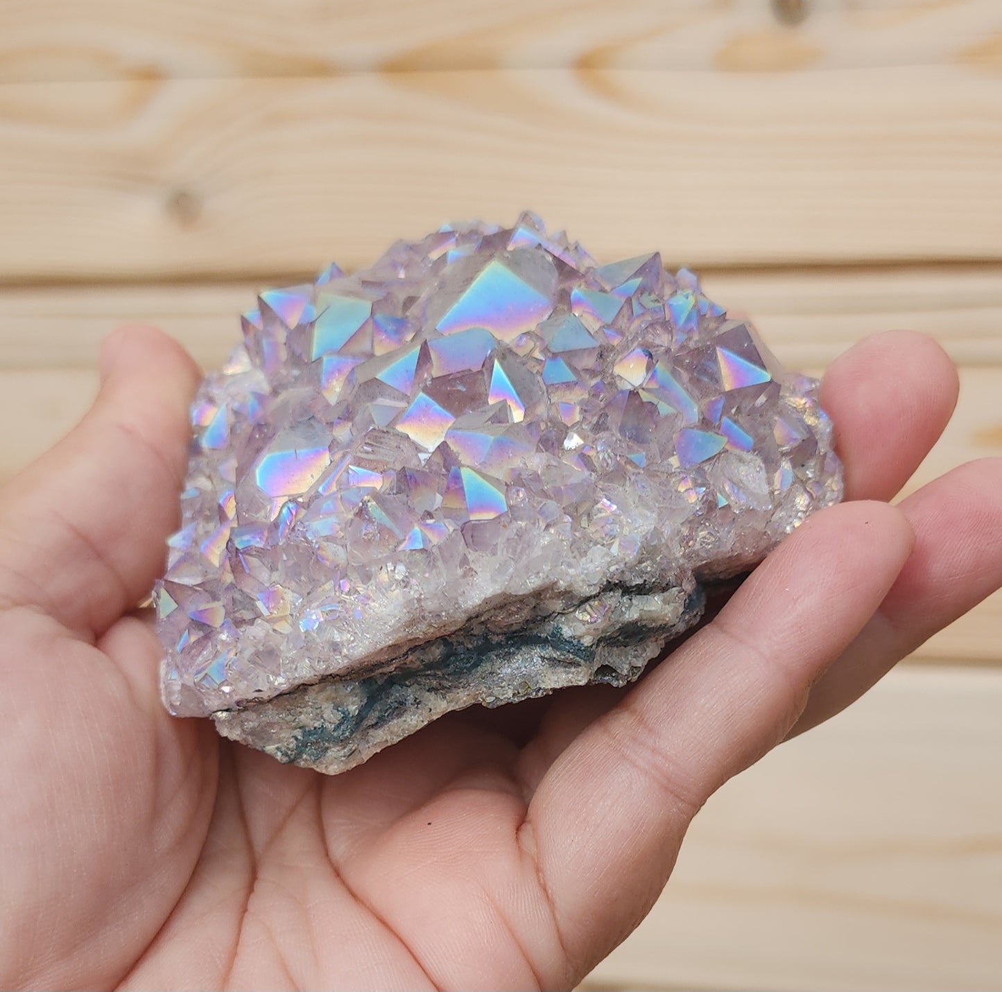 Tanzine Aura Amethyst Cluster