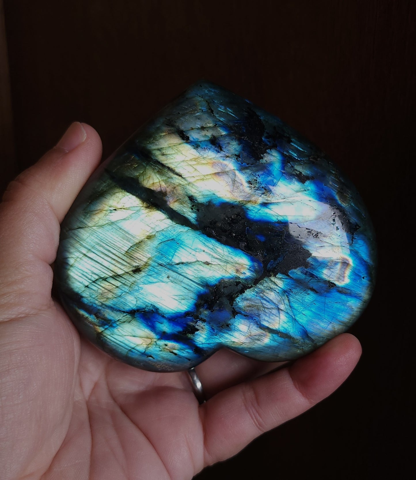 Labradorite Heart