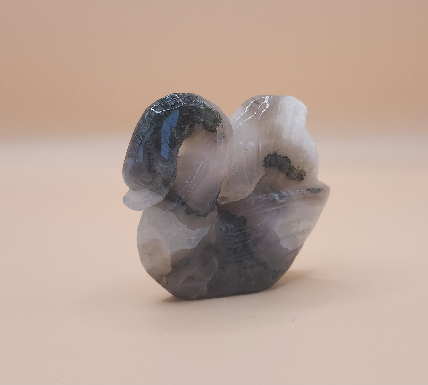 Moss Agate Swan