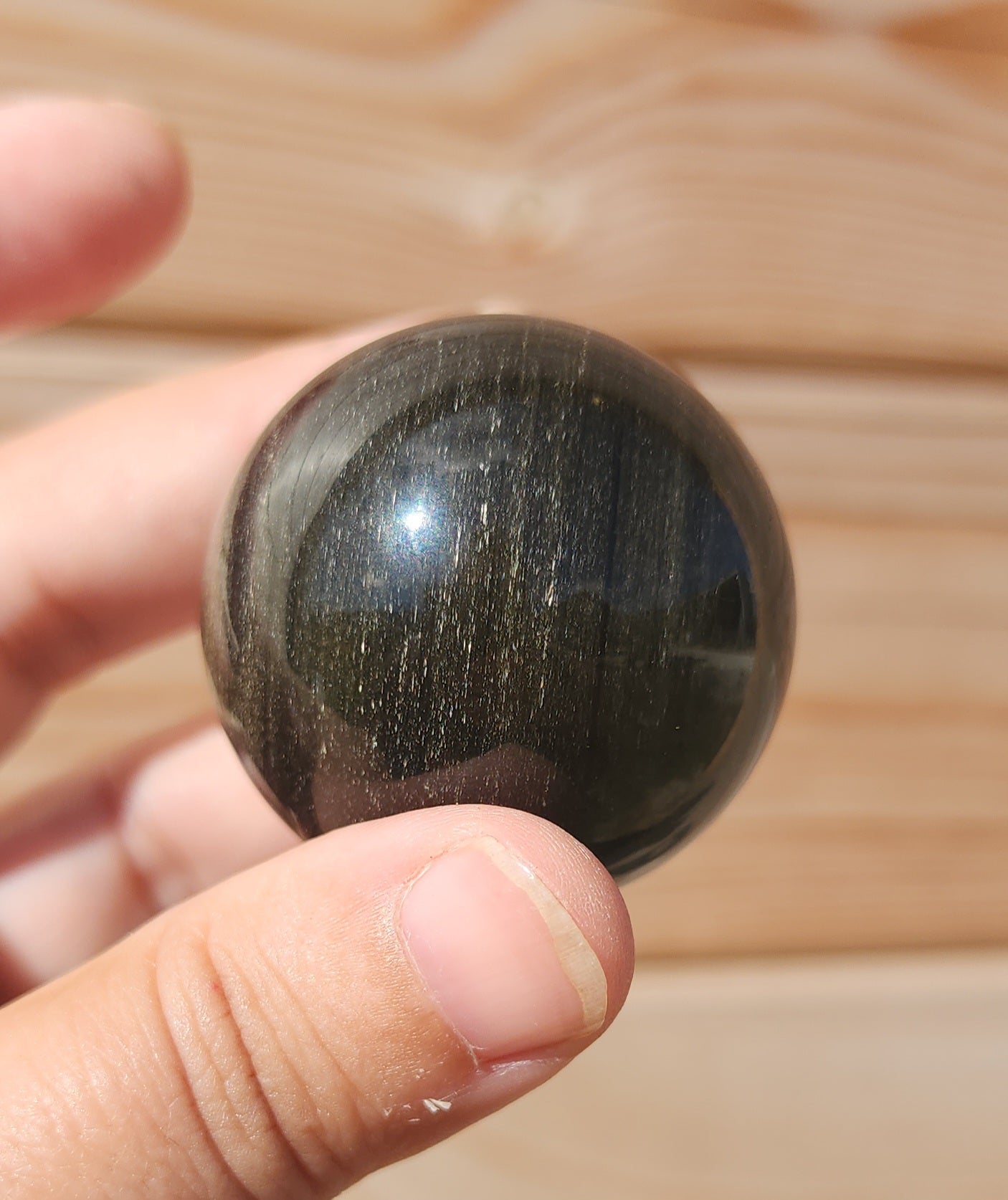 Gold Sheen Obsidian Sphere 4cm