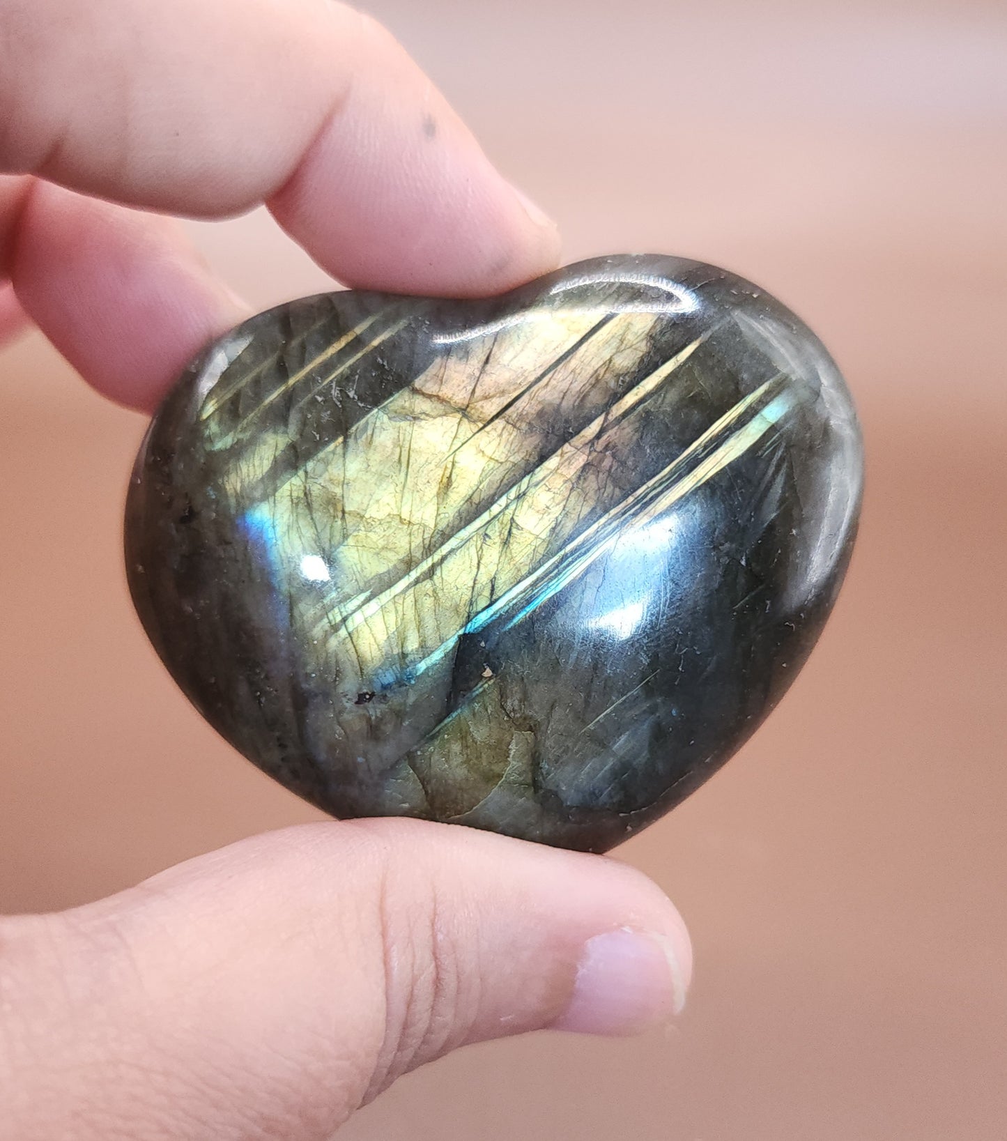 Labradorite Heart