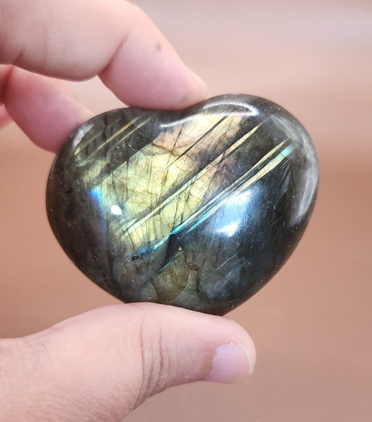 Labradorite Heart