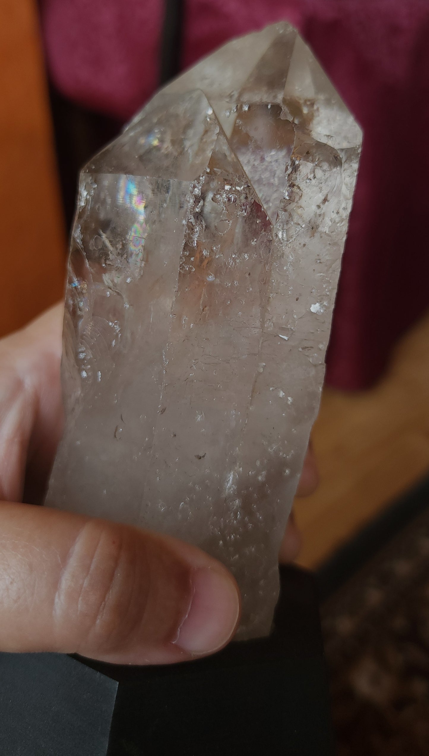 Smoky Twin Quartz Point With Base