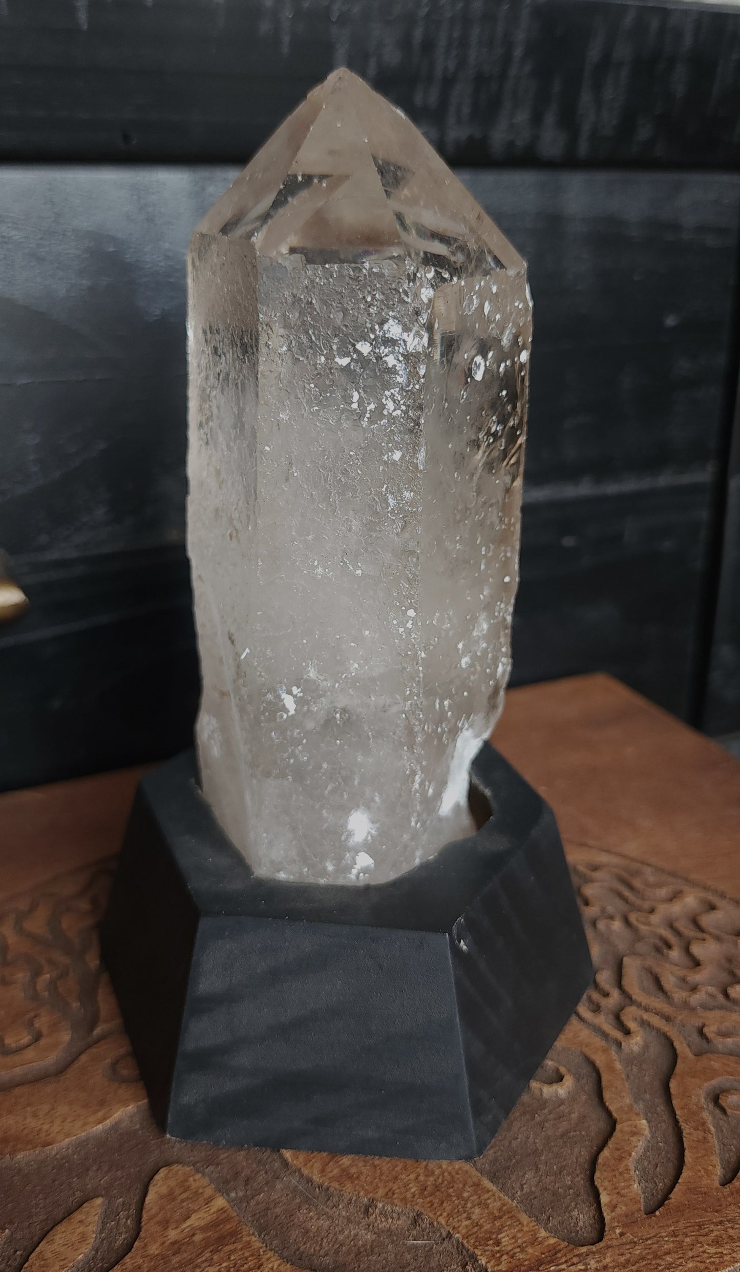 Smoky Twin Quartz Point With Base