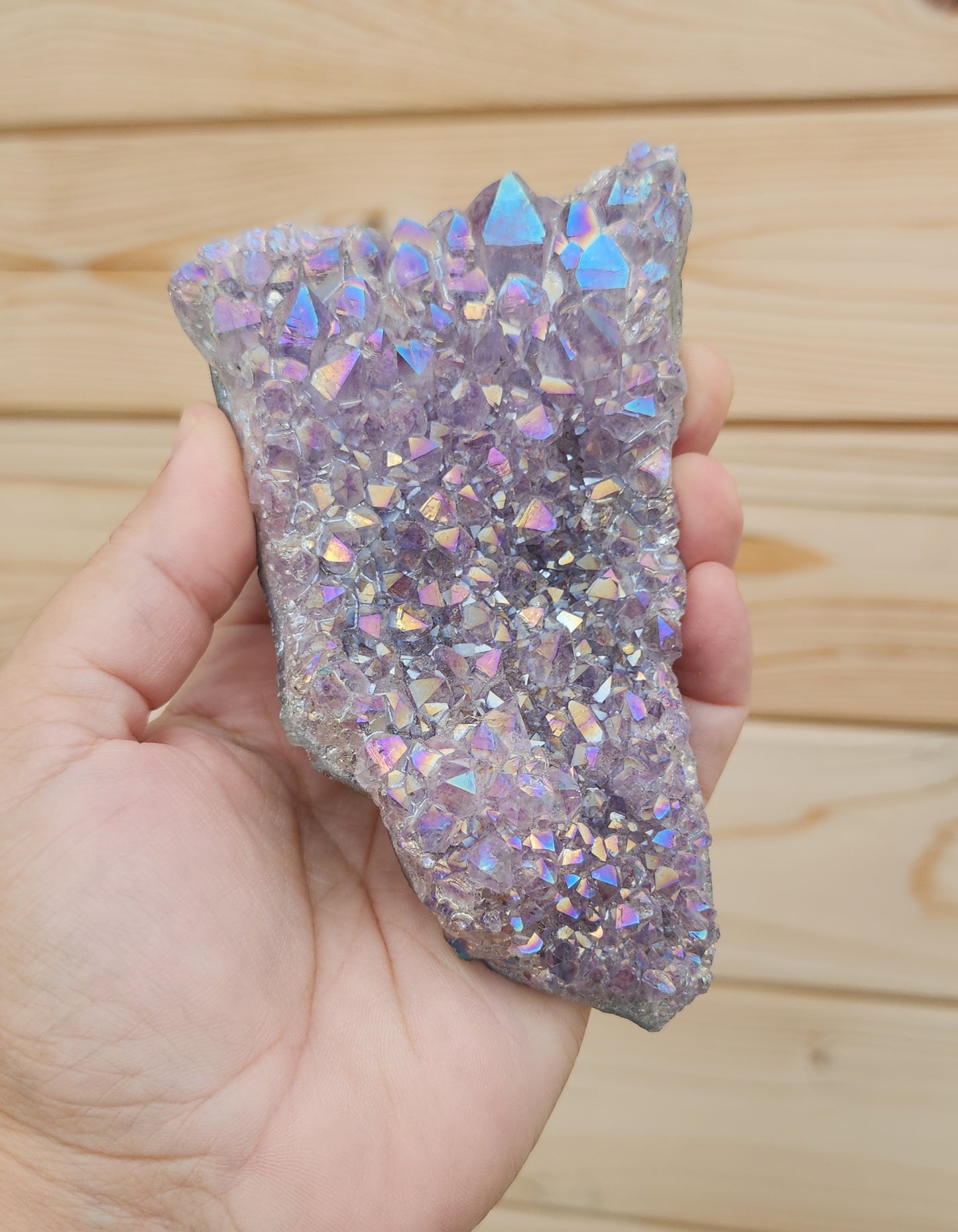 Tanzine Aura Amethyst Cluster
