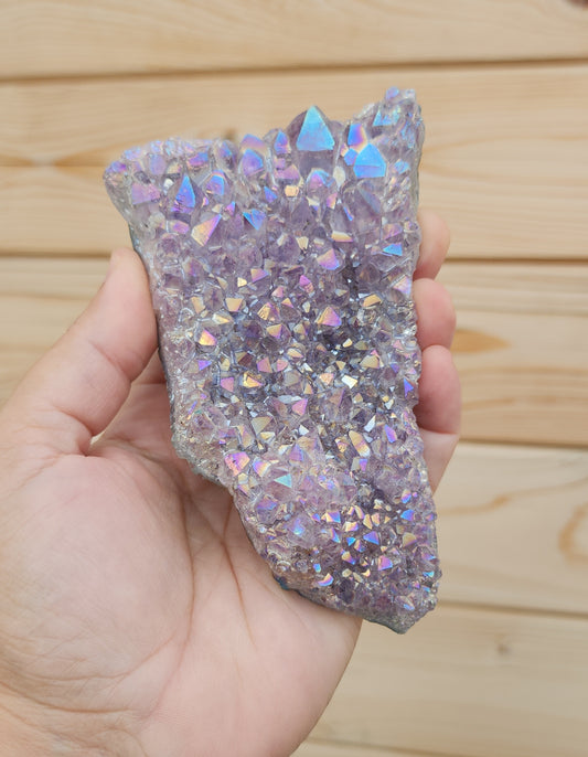 Tanzine Aura Amethyst Cluster