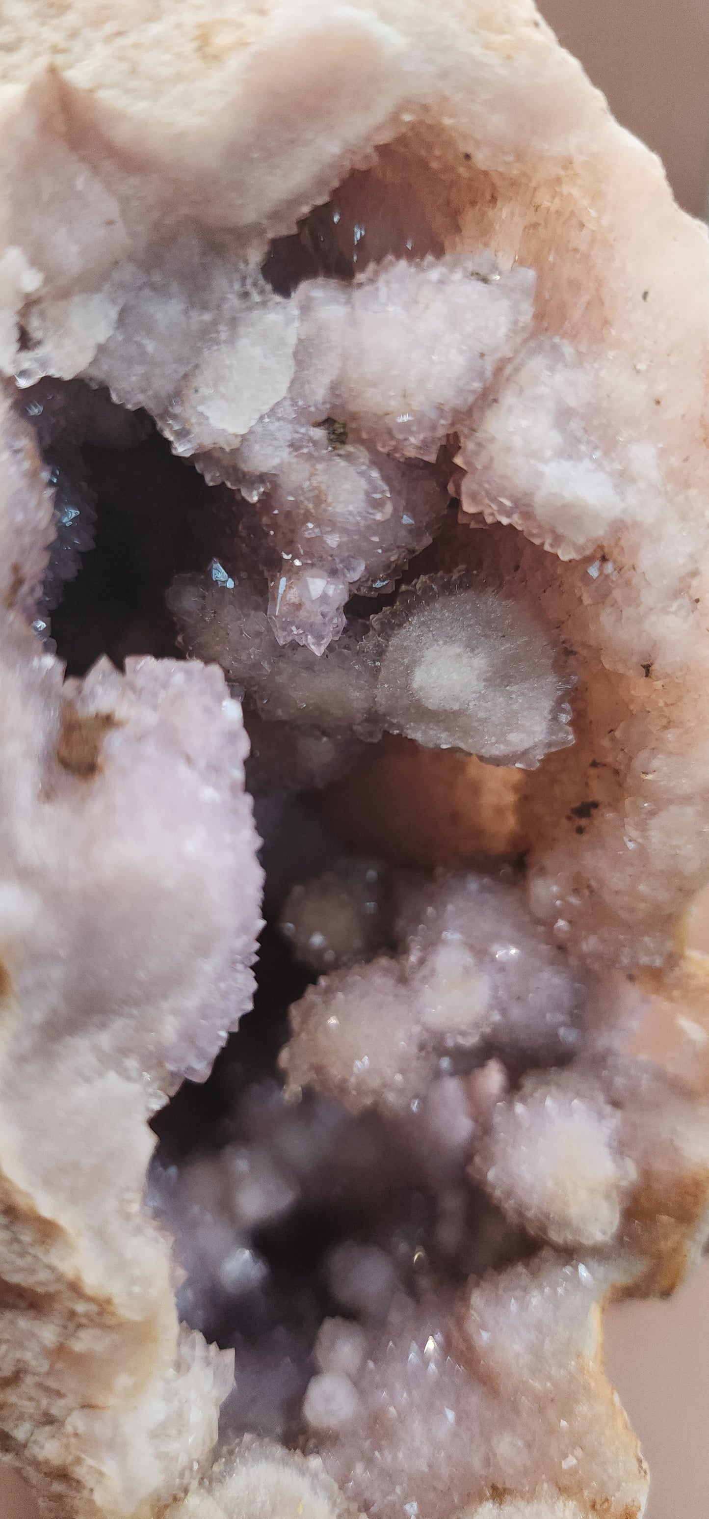 Pink Amethyst Flower Agate Specimen Geode