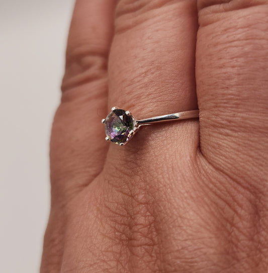 Mystic Topaz Sterling Silver Ring